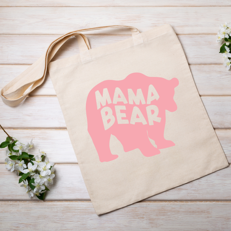 Pink Mama Bear Tote Bag
