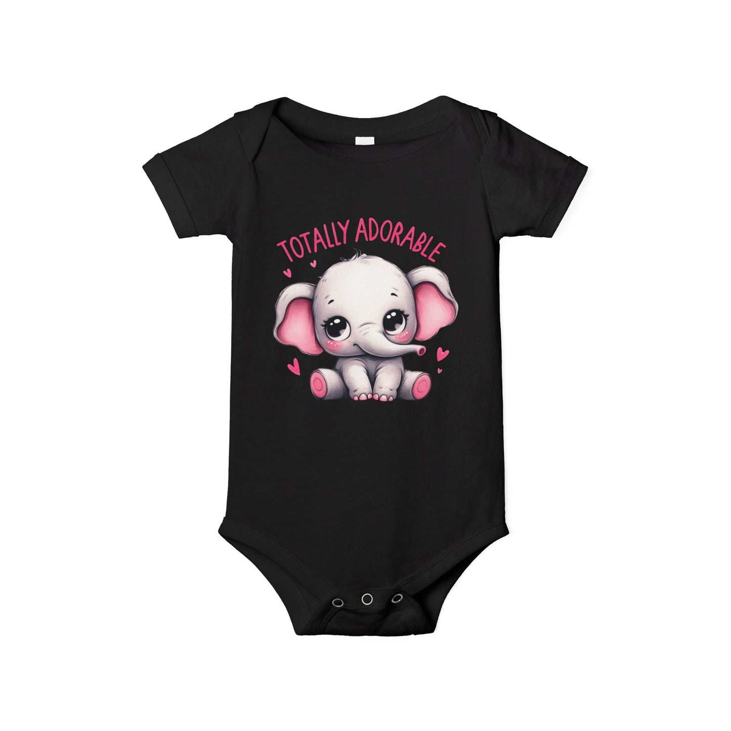Totally Adorable – Baby Bodysuit with Tiny Elephant Design