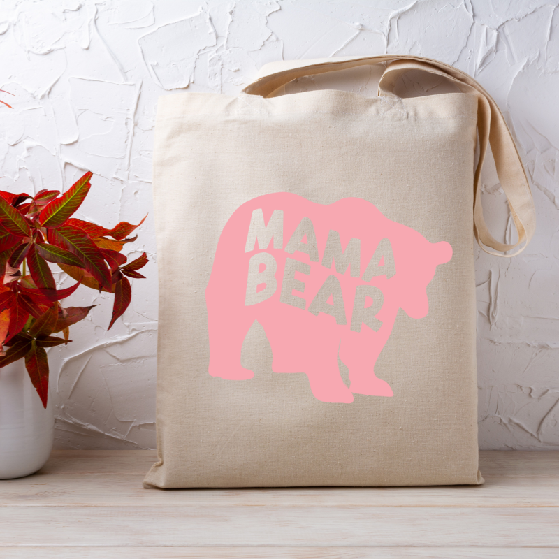 Pink Mama Bear Tote Bag