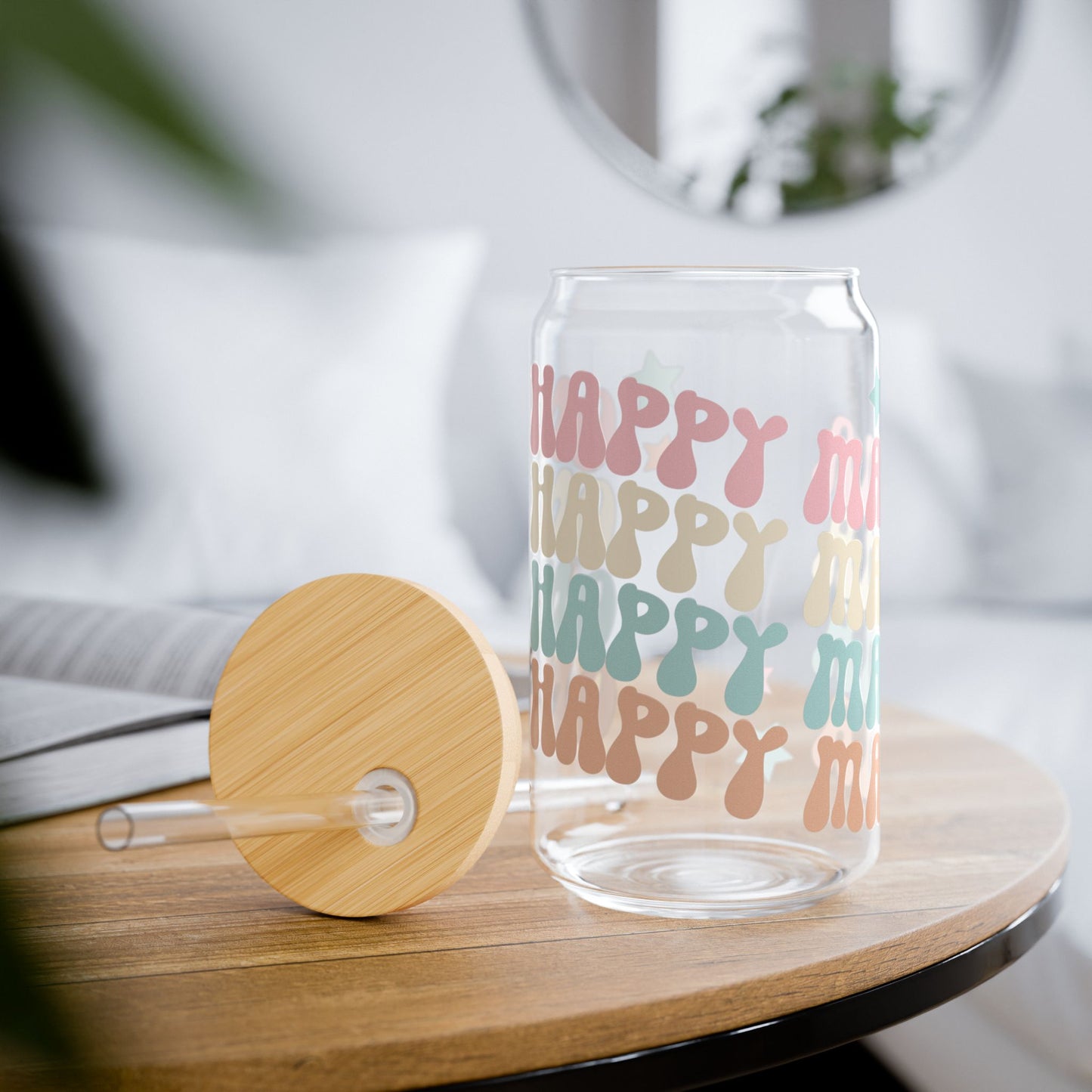 One Happy Mama – 16oz Glass Sipper