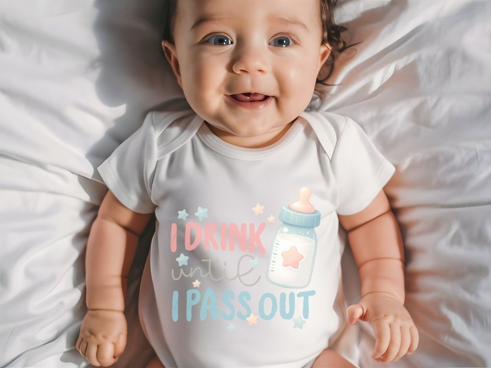 I Drink Until I Pass Out - Funny Baby Bodysuit – Soft Cotton Onesie