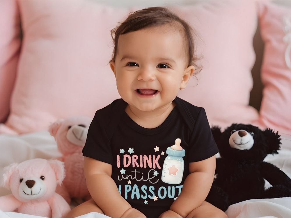 I Drink Until I Pass Out - Funny Baby Bodysuit – Soft Cotton Onesie