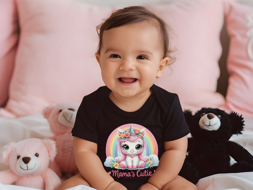 Mama’s Cutie Unicorn Baby Onesie