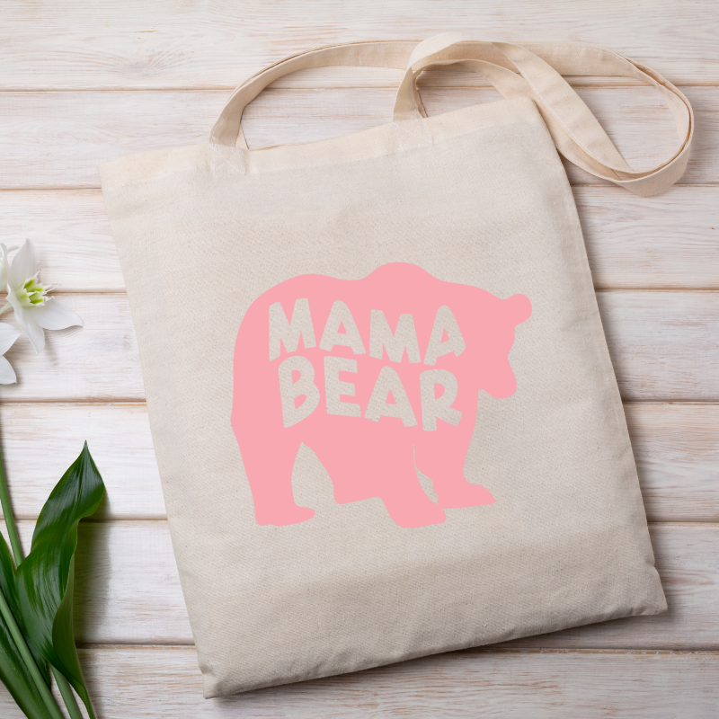 Pink Mama Bear Tote Bag