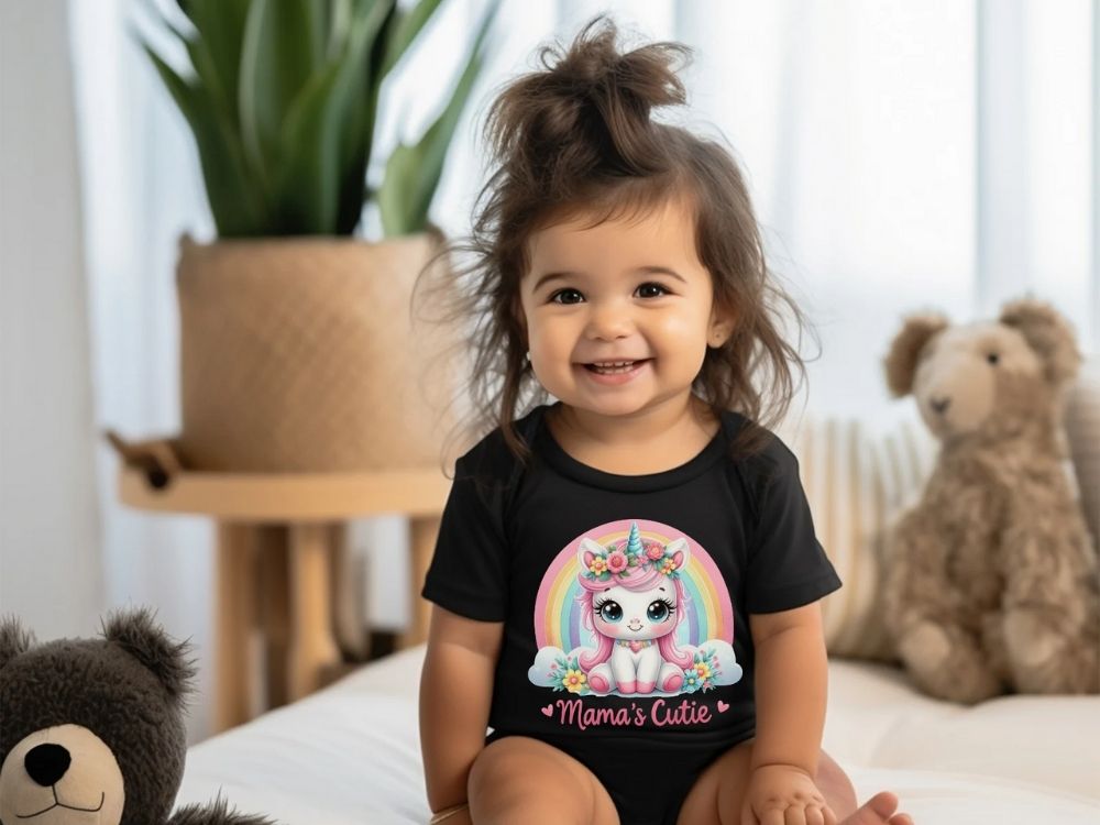 Mama’s Cutie Unicorn Baby Onesie