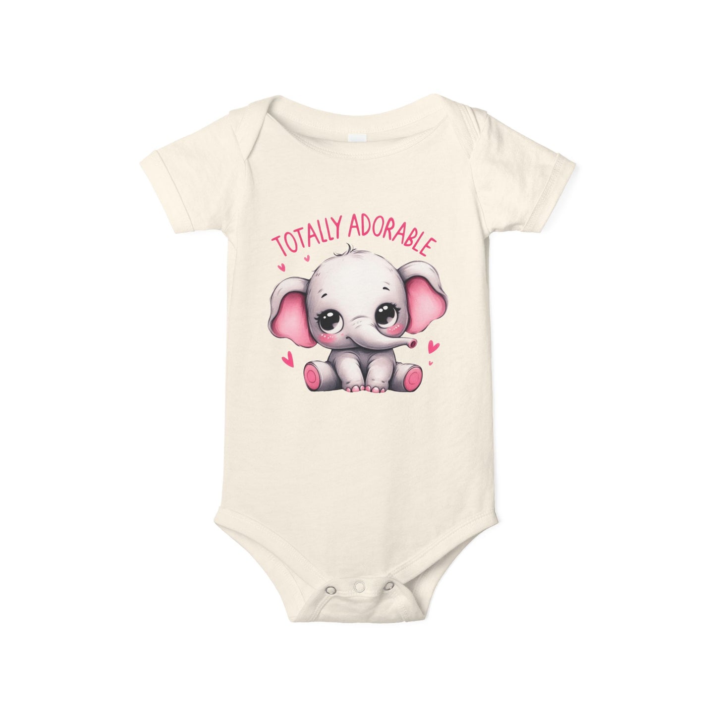 Totally Adorable – Baby Bodysuit with Tiny Elephant Design
