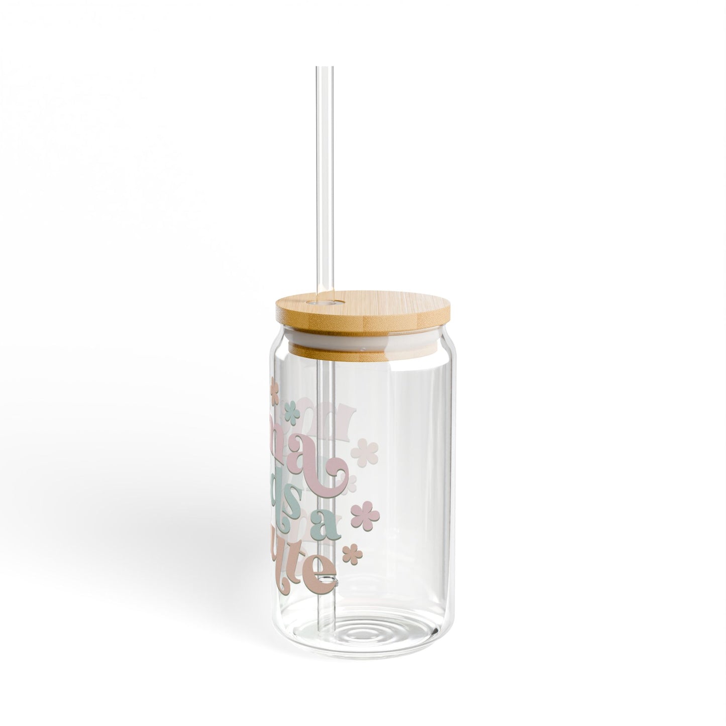 Mama Needs a Minute – 16oz Glass Sipper