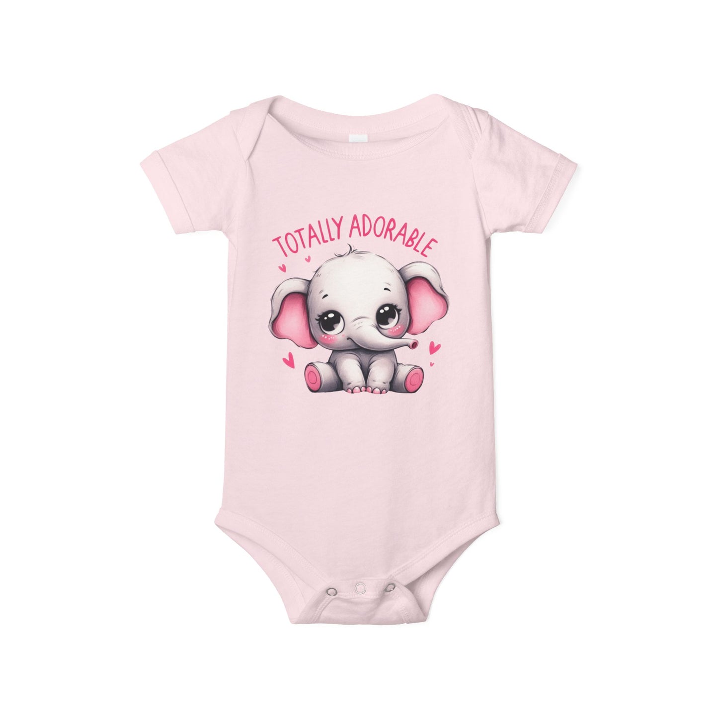 Totally Adorable – Baby Bodysuit with Tiny Elephant Design