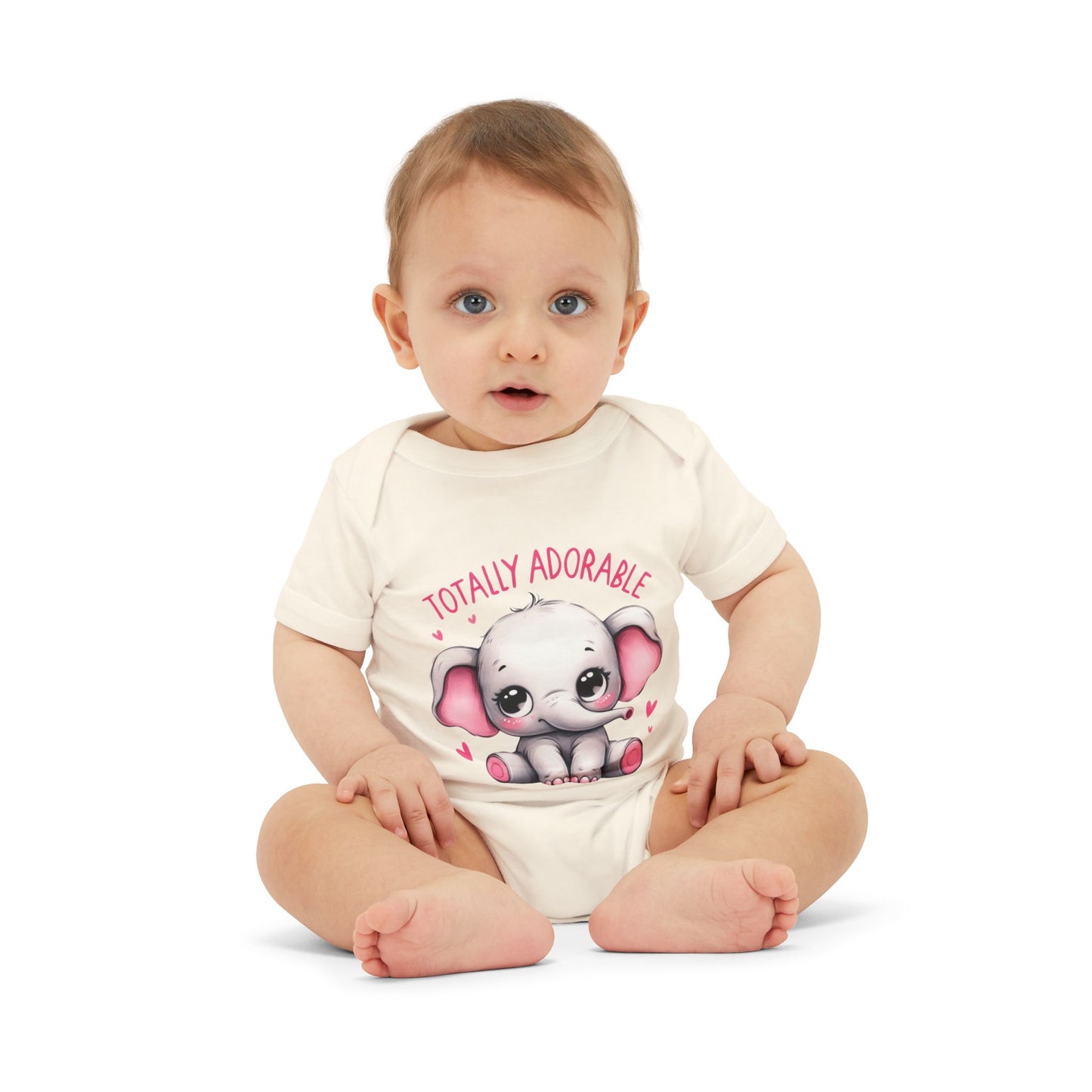Totally Adorable – Baby Bodysuit with Tiny Elephant Design