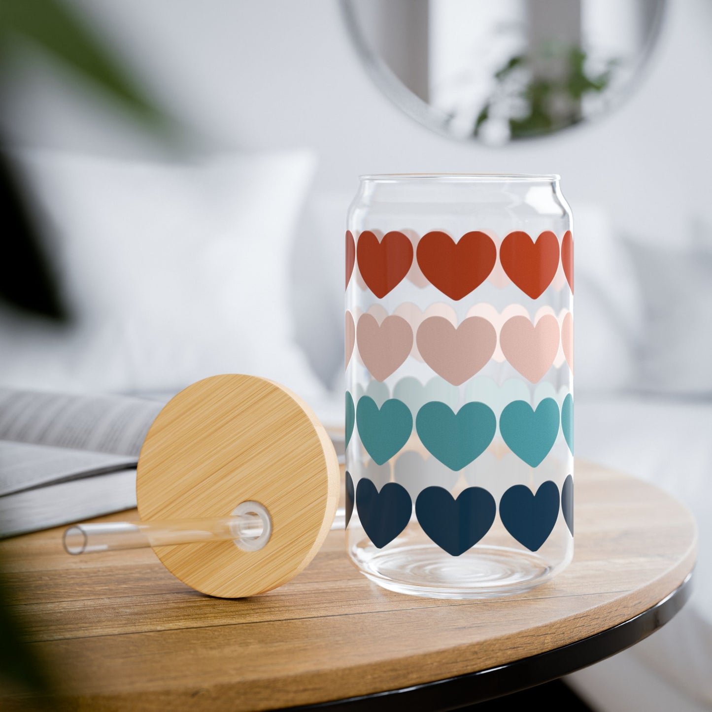 Tiny Hearts – 16oz Glass Sipper