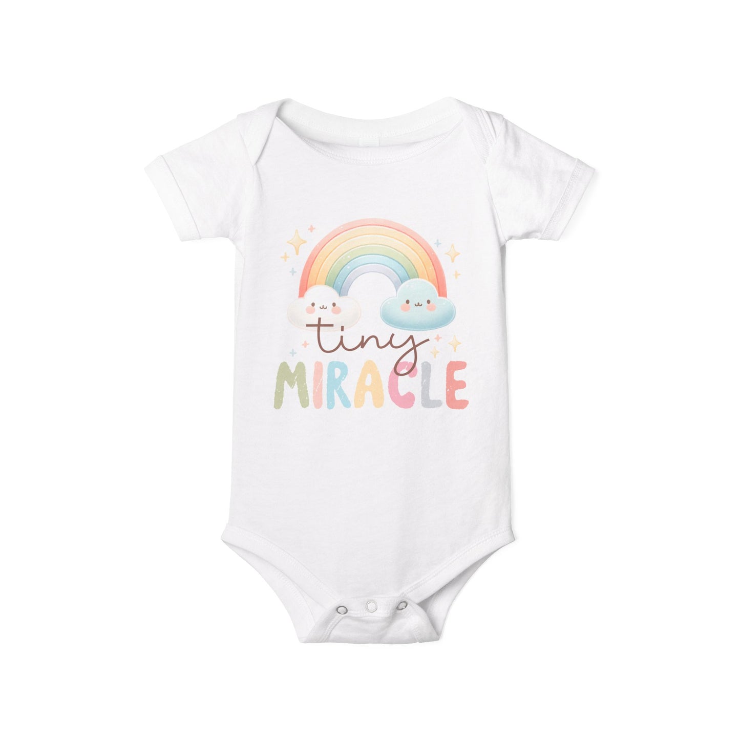 Tiny Miracle Rainbow Baby Onesie