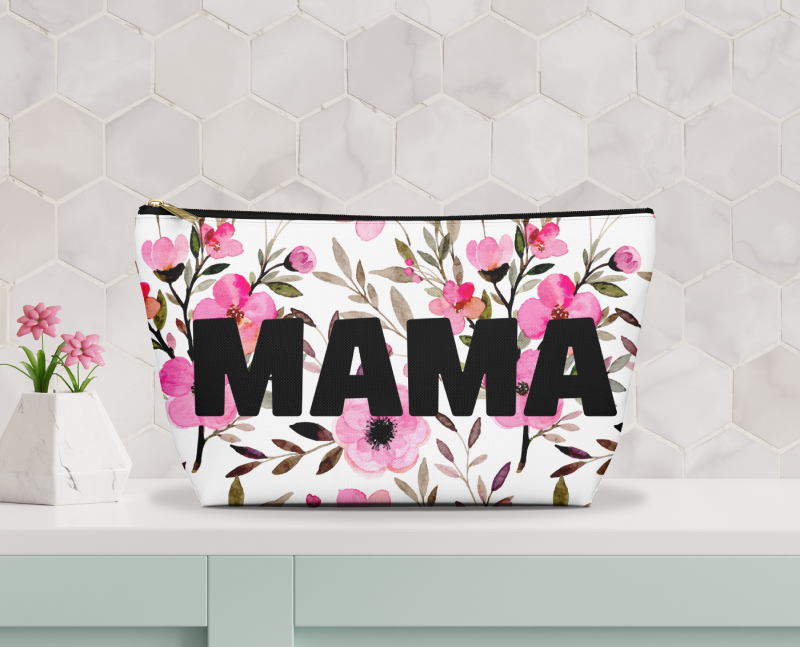 Pink Blooms Mama Accessory Pouch