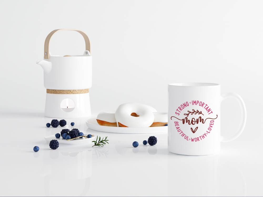 Strong, Worthy, Loved – The Perfect Mug for Moms!