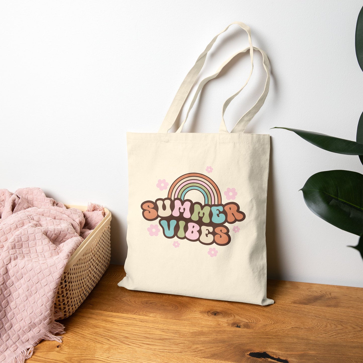 Summer Vibes Canvas Tote Bag