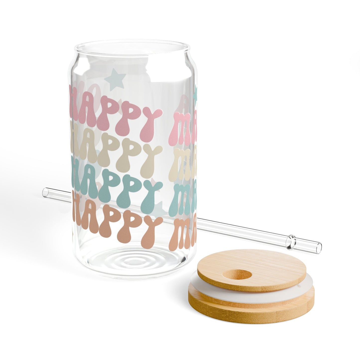 One Happy Mama – 16oz Glass Sipper