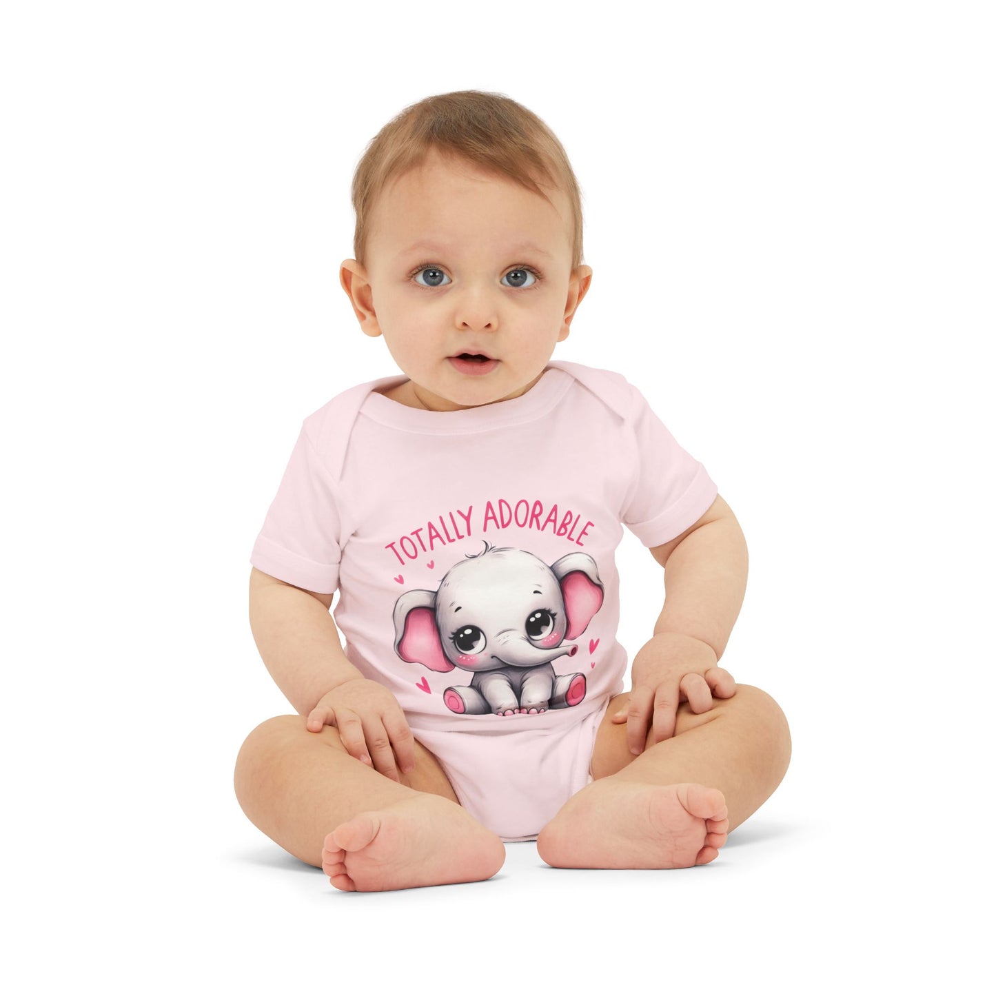 Totally Adorable – Baby Bodysuit with Tiny Elephant Design